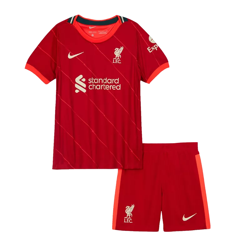 Liverpool Home Jersey Kit 2021/22 Kids(Jersey+Shorts) - gojersey