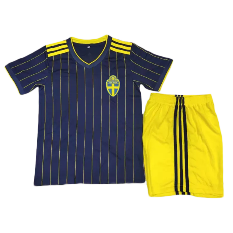 Sweden Away Jersey Kit 2020 Kids(Jersey+Shorts) - gojersey