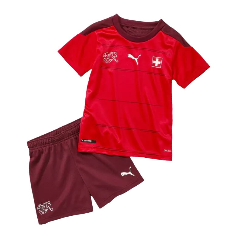 Switzerland Home Jersey Kit 2021 Kids(Jersey+Shorts) - gojersey