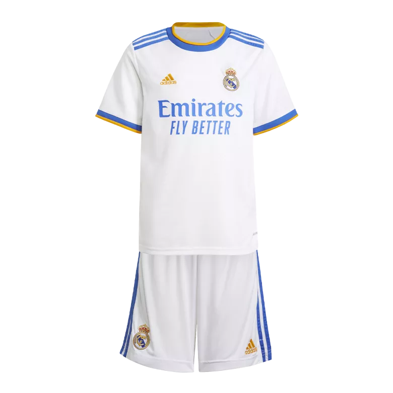 Real Madrid Home Jersey Kit 2021/22 Kids(Jersey+Shorts) - gojersey