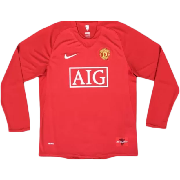 Ronaldo #7 Manchester United UCL Final 2008 Long Sleeves Retro Jersey - M