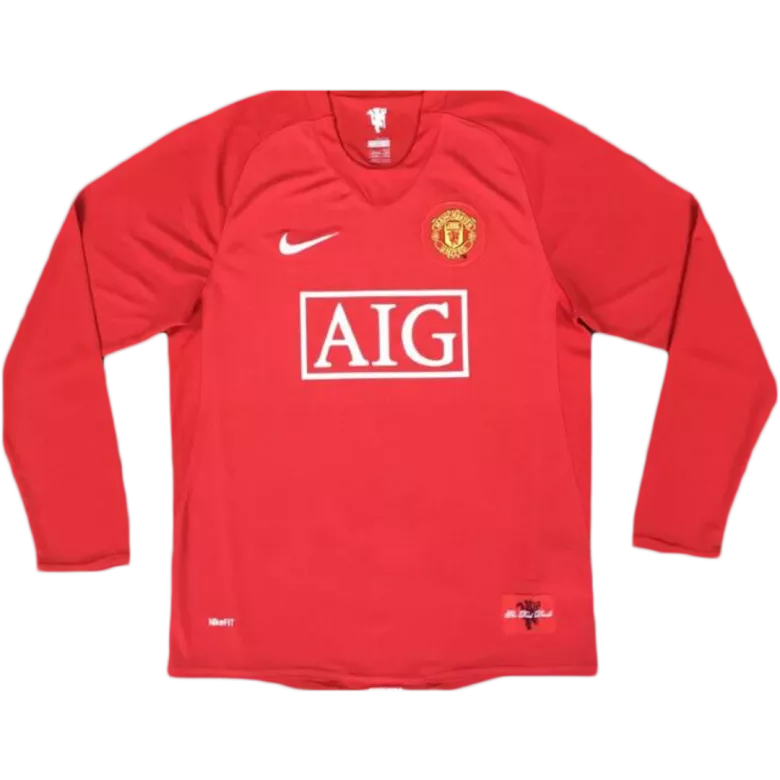 Manchester United Home Jersey Retro 2007/08 - Long Sleeve - gojersey