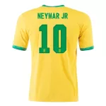 Brazil NEYMAR JR #10 Home Jersey 2021  Yellow - goaljerseys