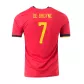 Belgium DE BRUYNE #7 Home Jersey 2020 Red - goaljerseys