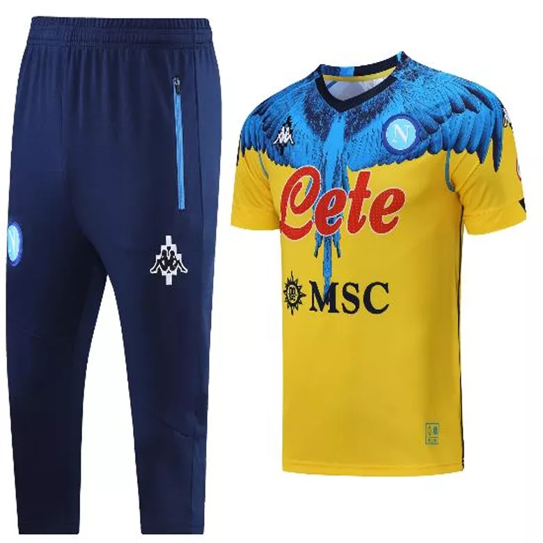 Napoli Training Kit 2021/22 - Yellow&Blue(Top+3/4Pants) - gojersey