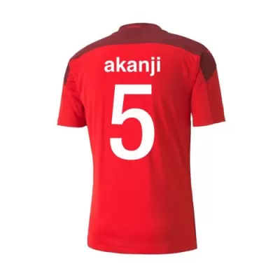 Switzerland AKANJI #5 Home Jersey 2021 - gojersey
