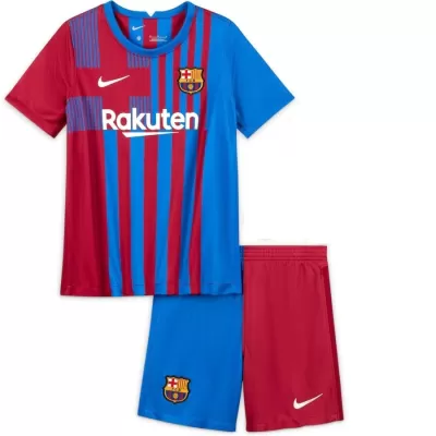 Barcelona Home Jersey Kit 2021/22 Kids(Jersey+Shorts) - gojersey