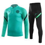 Inter Milan Sweatshirt Kit 2021/22 - Kid Green&Black (Top+Pants)