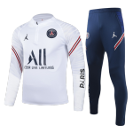 PSG Sweatshirt Kit 2021/22 - Kid White&Royal (Top+Pants)