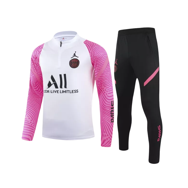 PSG Sweatshirt Kit 2021/22 - Kid Pink&Black (Top+Pants) - gojersey