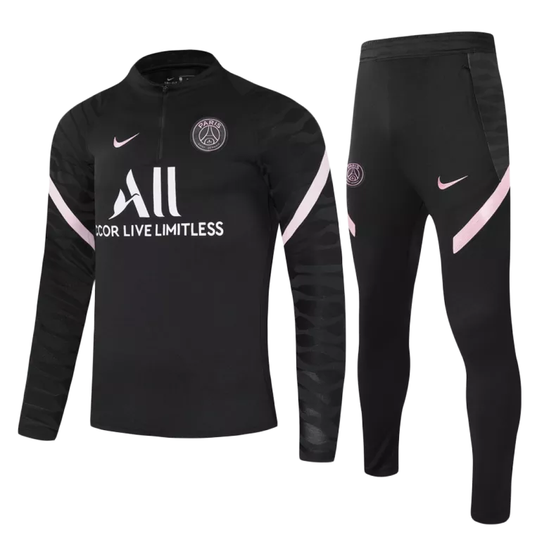 PSG Sweatshirt Kit 2021/22 - Kid Black&Pink (Top+Pants) - gojersey