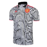 Manchester United Polo Shirt 2021/22 - White&Black