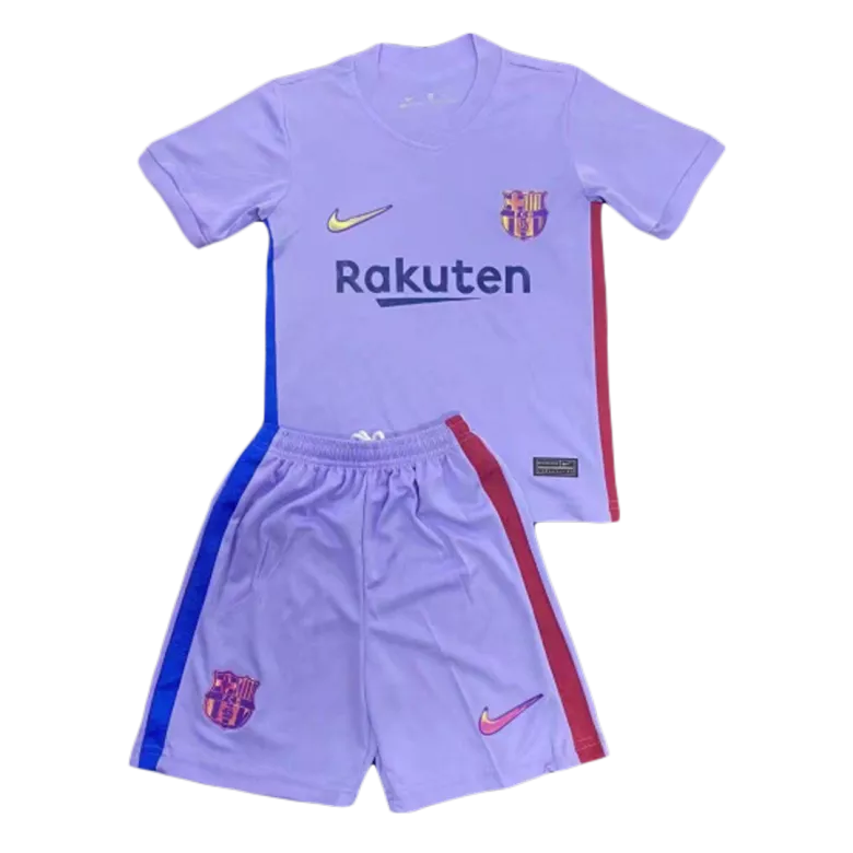 Barcelona Away Jersey Kit 2021/22 Kids(Jersey+Shorts) - gojersey