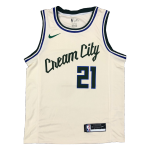 Milwaukee Bucks Jrue Holiday #21 NBA Jersey Swingman Nike Cream - City