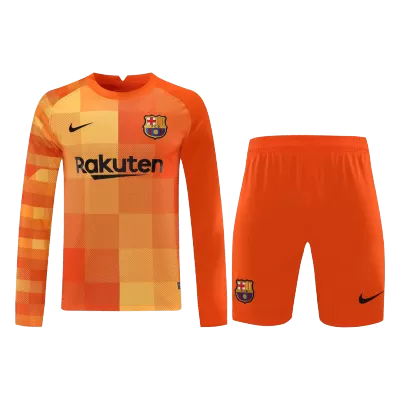 Barcelona Goalkeeper Jersey Kit 2021/22 (Jersey+Shorts) - Long Sleeve - gojersey