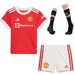 Manchester United Home Jersey Kit 2021/22 Kids(Jersey+Shorts+Socks)