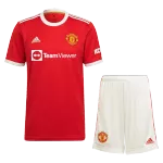 Manchester United Home Jersey Kit 2021/22 (Jersey+Shorts) - goaljerseys
