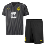 Borussia Dortmund Away Jersey Kit 2021/22 Kids(Jersey+Shorts)