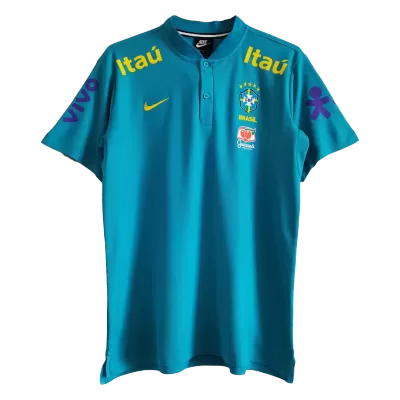 Brazil Polo Shirt 2021 - Blue - gojersey