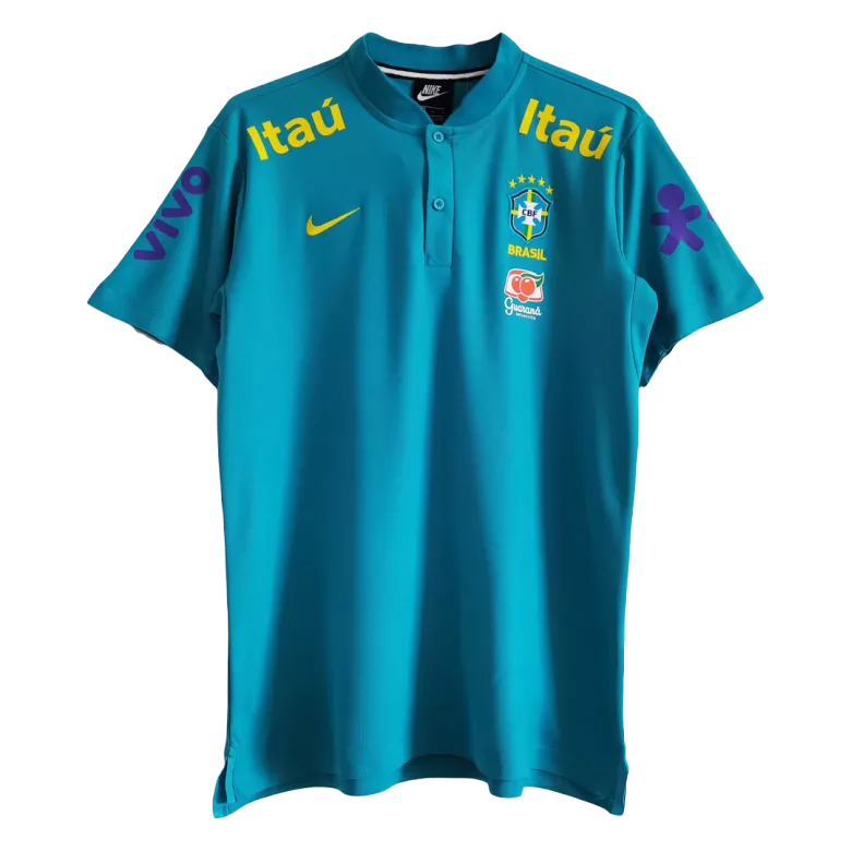Brazil Polo Shirt 2021 - Blue - gojersey