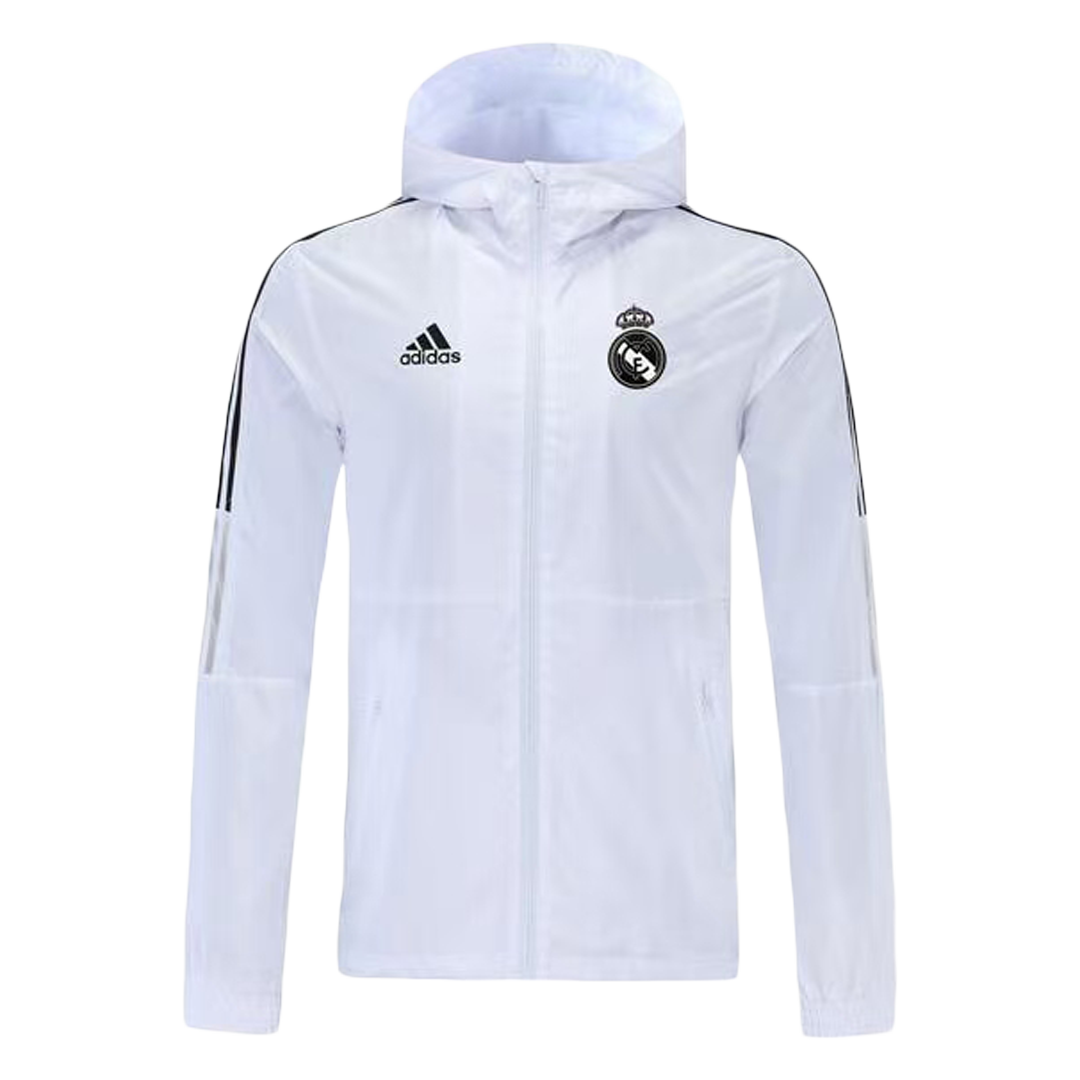 real madrid windbreaker white