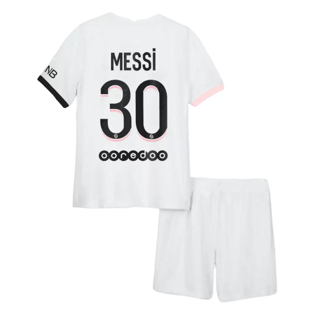 PSG Messi #30 Away Jersey Kit 2021/22 Kids(Jersey+Shorts)