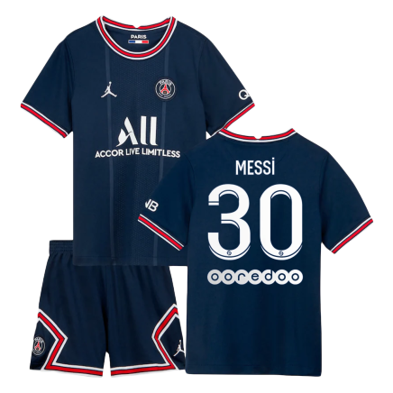 PSG Messi #30 Home Jersey Kit 2021/22 Kids(Jersey+Shorts)