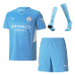 Manchester City Home Jersey Kit 2021/22 Kids(Jersey+Shorts+Socks)