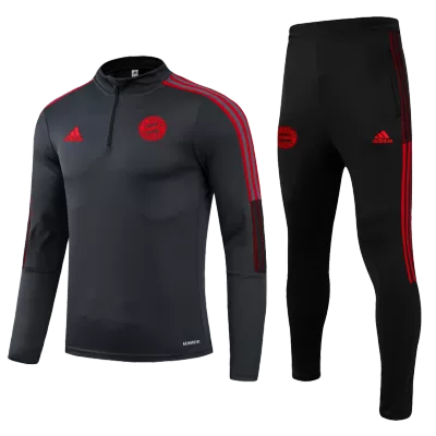 Bayern Munich Sweatshirt Kit 2021/22 - Dark Gray (Top+Pants) - gojersey