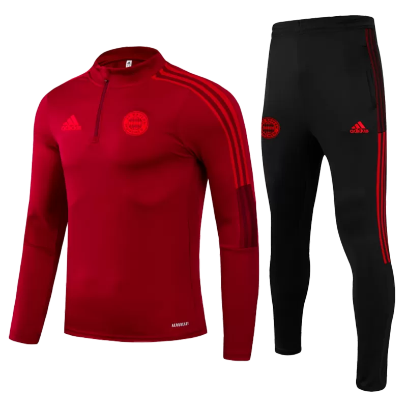 Bayern Munich Sweatshirt Kit 2021/22 - Kid Red (Top+Pants) - gojersey