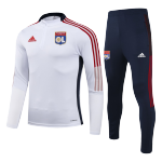Olympique Lyonnais Sweatshirt Kit 2021/22 - Kid White (Top+Pants)