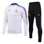 Real Madrid Sweatshirt Kit 2021/22 - Kid White (Top+Pants)