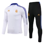 Real Madrid Sweatshirt Kit 2021/22 - Kid White (Top+Pants) - goaljerseys