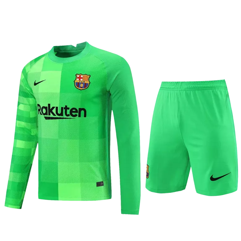 Barcelona Goalkeeper Jersey Kit 2021/22 (Jersey+Shorts) - Long Sleeve - gojersey