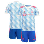 Manchester United Away Jersey Kit 2021/22 Kids(Jersey+Shorts)