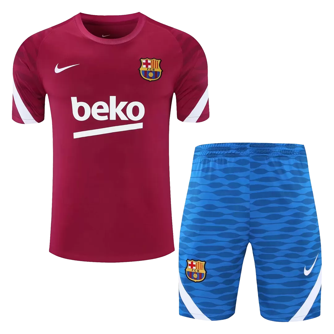 wees gegroet bijzonder Leeuw Barcelona Training Jersey Kit 2021/22 (Jersey+Shorts) | Goaljerseys