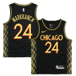 Chicago Bulls Lauri Markkanen #24 NBA Jersey Swingman 2020/21 Nike Black - City