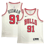 Chicago Bulls Dennis Rodman #91 NBA Jersey Swingman Nike White - Association