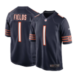 Chicago Bears Justin Fields #1 Nike Navy Game Jersey