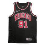Chicago Bulls Dennis Rodman #91 NBA Jersey Swingman Nike Black - Statement