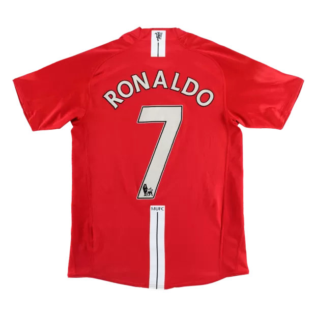 Retro Ronaldo 2008 UCL Final Manchester United Long Sleeve Jersey S