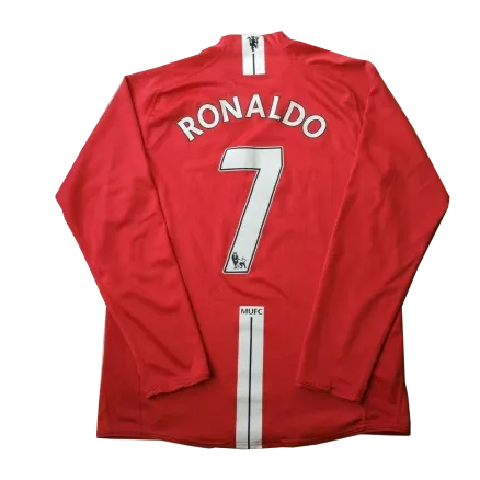 Manchester United RONALDO #7 Home Jersey Retro 2007/08 - Long Sleeve - gojerseys