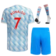 Manchester United RONALDO #7 Away Jersey Kit 2021/22 (Jersey+Shorts+Socks) - goaljerseys