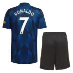 Manchester United RONALDO #7 Third Away Jersey Kit 2021/22 (Jersey+Shorts) - goaljerseys