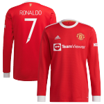 Manchester United RONALDO #7 Home Jersey 2021/22 UCL - Long Sleeve