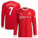Manchester United RONALDO #7 Home Jersey 2021/22 - Long Sleeve