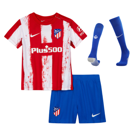 Atletico Madrid Home Jersey Kit 2021/22 Kids(Jersey+Shorts+Socks)