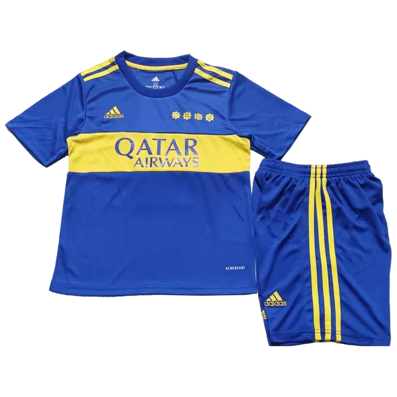 Boca Juniors Home Jersey Kit 2021/22 Kids(Jersey+Shorts) - gojersey