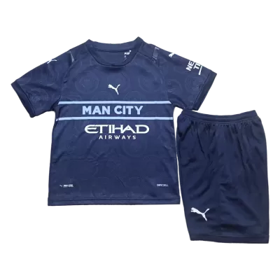 Manchester City Third Away Jersey Kit 2021/22 Kids(Jersey+Shorts) - gojersey
