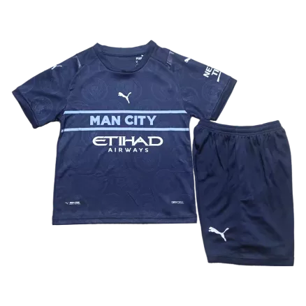 Manchester City Third Away Jersey Kit 2021/22 Kids(Jersey+Shorts) - gojerseys